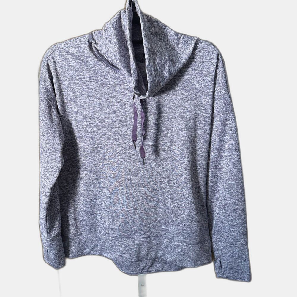 Apana Soft Purple Cowl Neck Pullover Lightweight Sweatshirt Womens Large